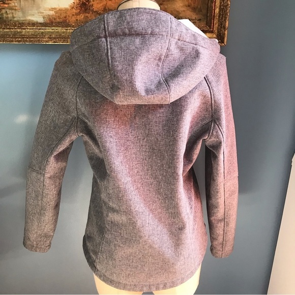 Kirkland signature, gray wind resistant, zip up, hooded jacket - Picture 2 of 9